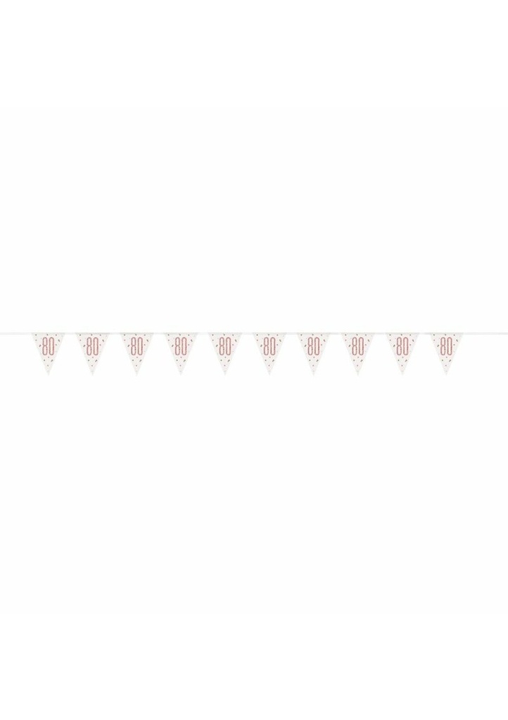 Glitz Rose Gold Prismatic Plastic Flag Banner 80 - 9 Feet