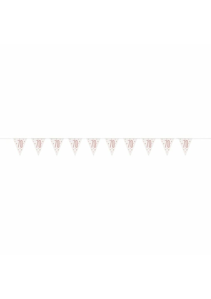 Glitz Rose Gold Prismatic Plastic Flag Banner 70 - 9 Feet