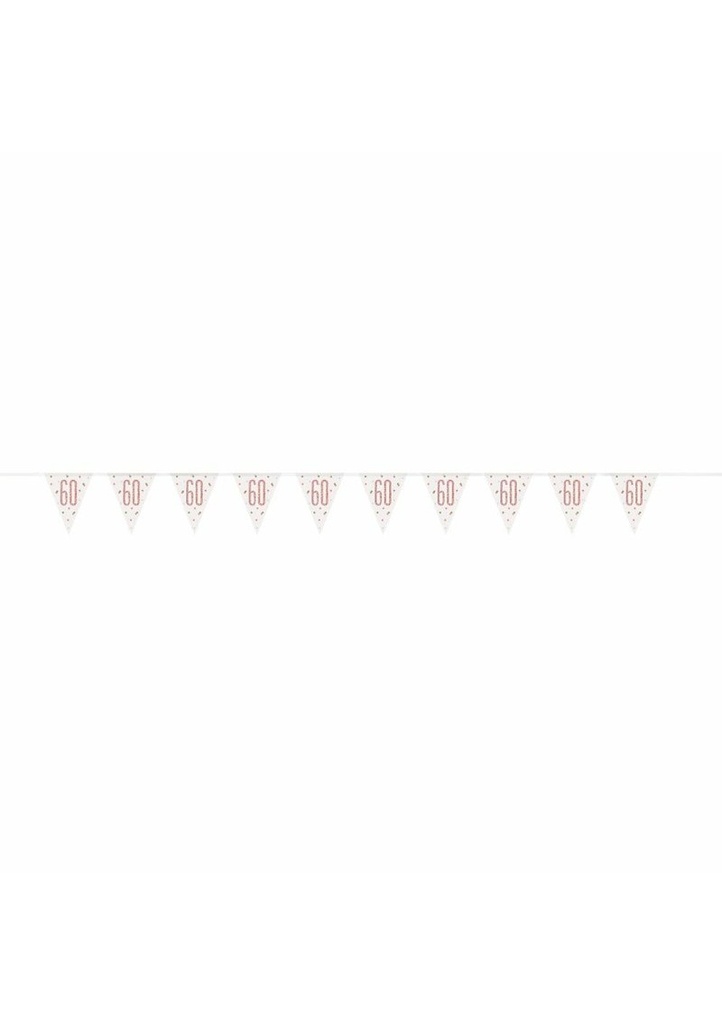 Glitz Rose Gold Prismatic Plastic Flag Banner 60 - 9 Feet