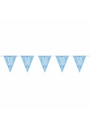 Glitz Blue & Silver Prismatic Plastic Flag Banner 50 - 9 Feet