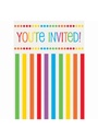 Rainbow Birthday Invitations - 8pk