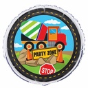 Construction Party Round Foil Balloon 18 Inch