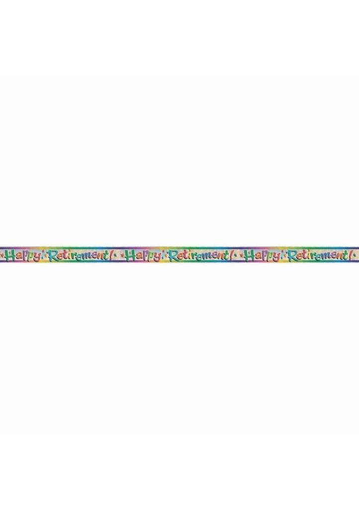 Happy Retirement Prism Banner - 12 ft