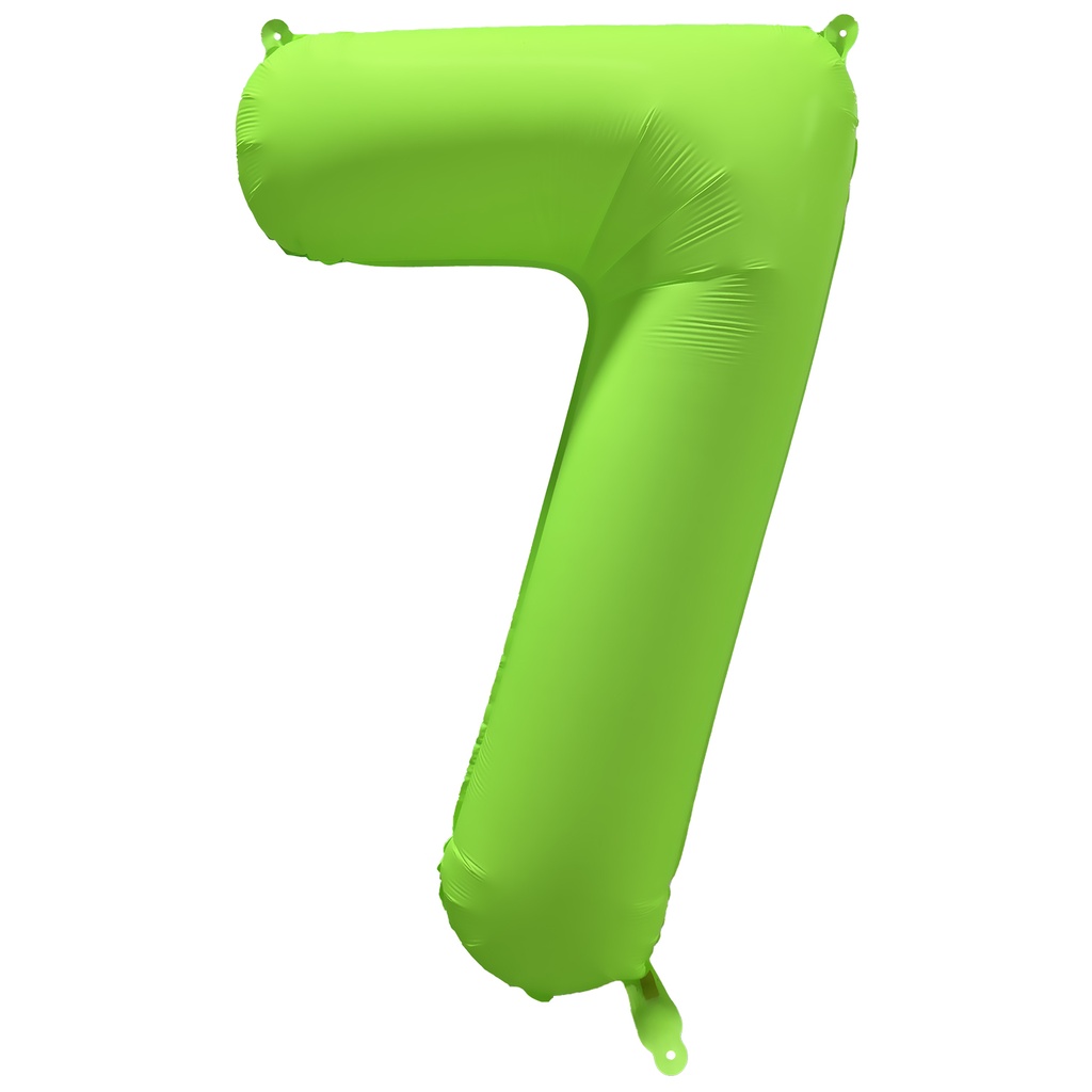 34 Inch Foil Balloon Number Neon Green - No.7