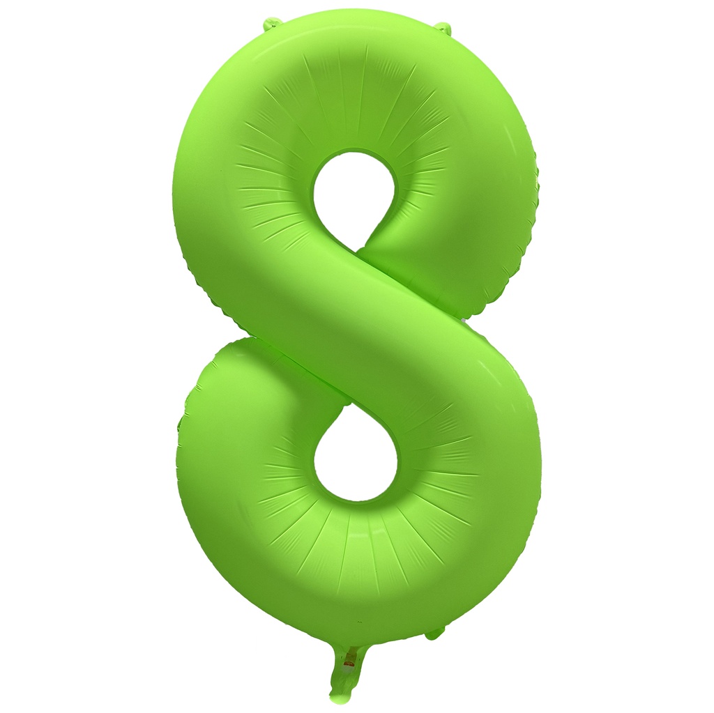 34 Inch Foil Balloon Number Neon Green - No.8