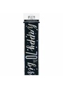 Glitz Black & Silver Foil Banner Happy 70th Birthday - 9 Feet