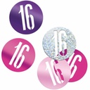 Birthday Pink Glitz Number 16 Confetti - .5oz