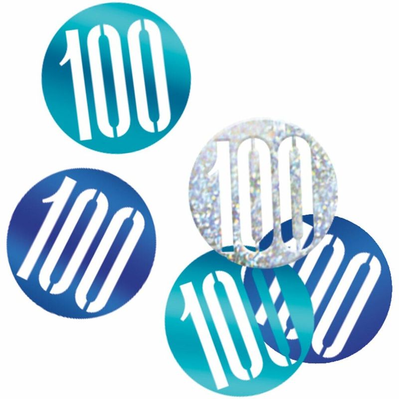 Birthday Blue Glitz Number 100 Confetti - .5oz
