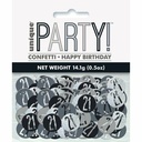 Birthday Black Glitz Number 21 Confetti - .5oz