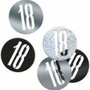 Birthday Black Glitz Number 18 Confetti - .5oz