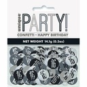 Birthday Black Glitz Number 16 Confetti - .5oz