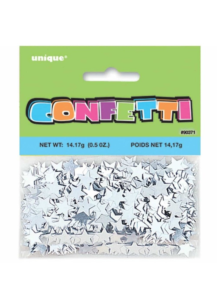 Silver Star Confetti - .5oz
