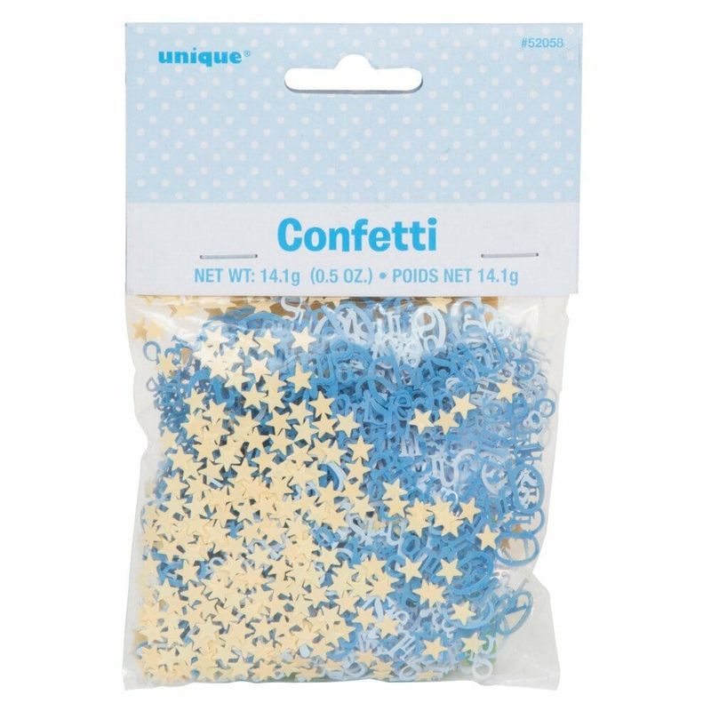 [52058-1] Blue Bunting Christening Foil Confetti - .5oz