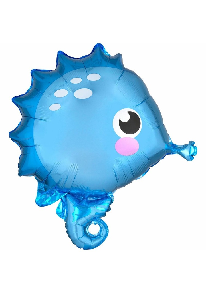 [4120101] Junior Shape Seahorse Foil Balloon - 53cm
