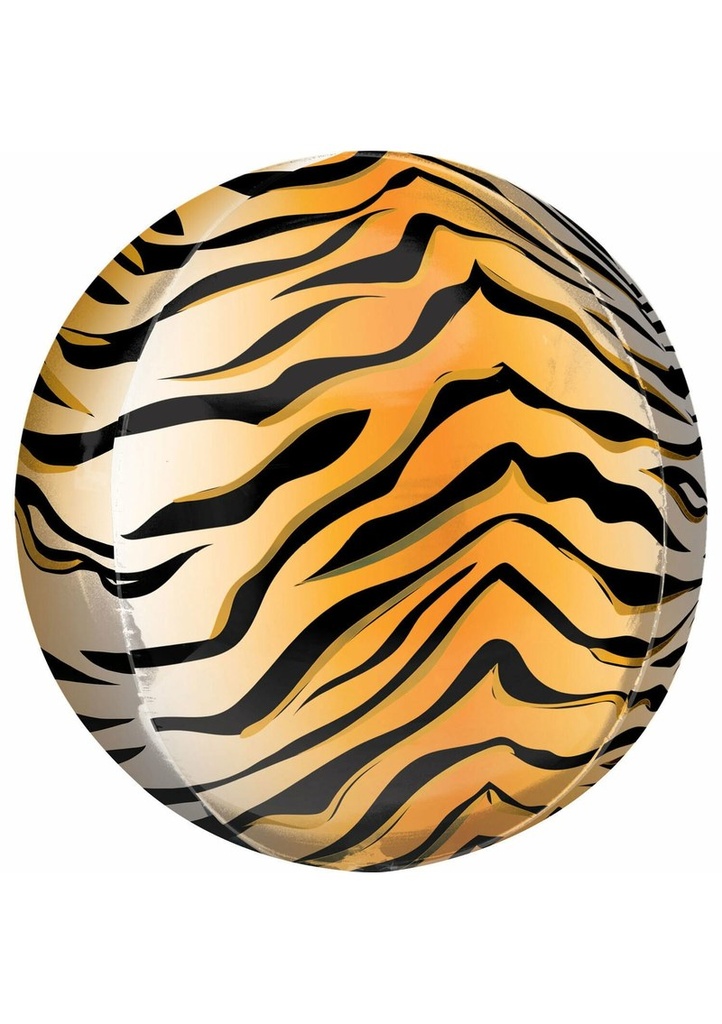 Orbz Tiger Print Foil Balloon - 38cm x 40cm