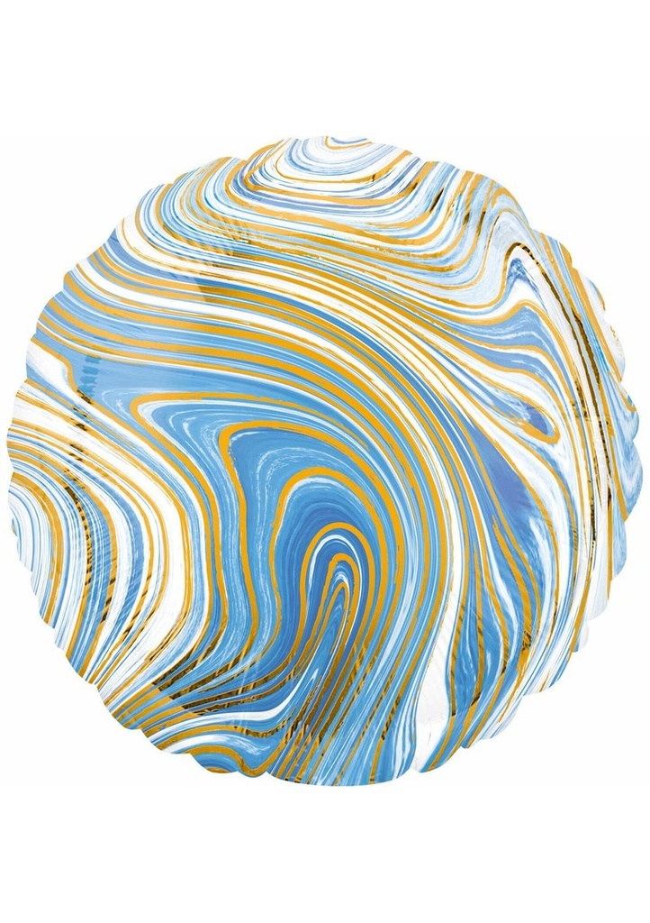 Marblez Blue Circle Foil Balloon - 43cm