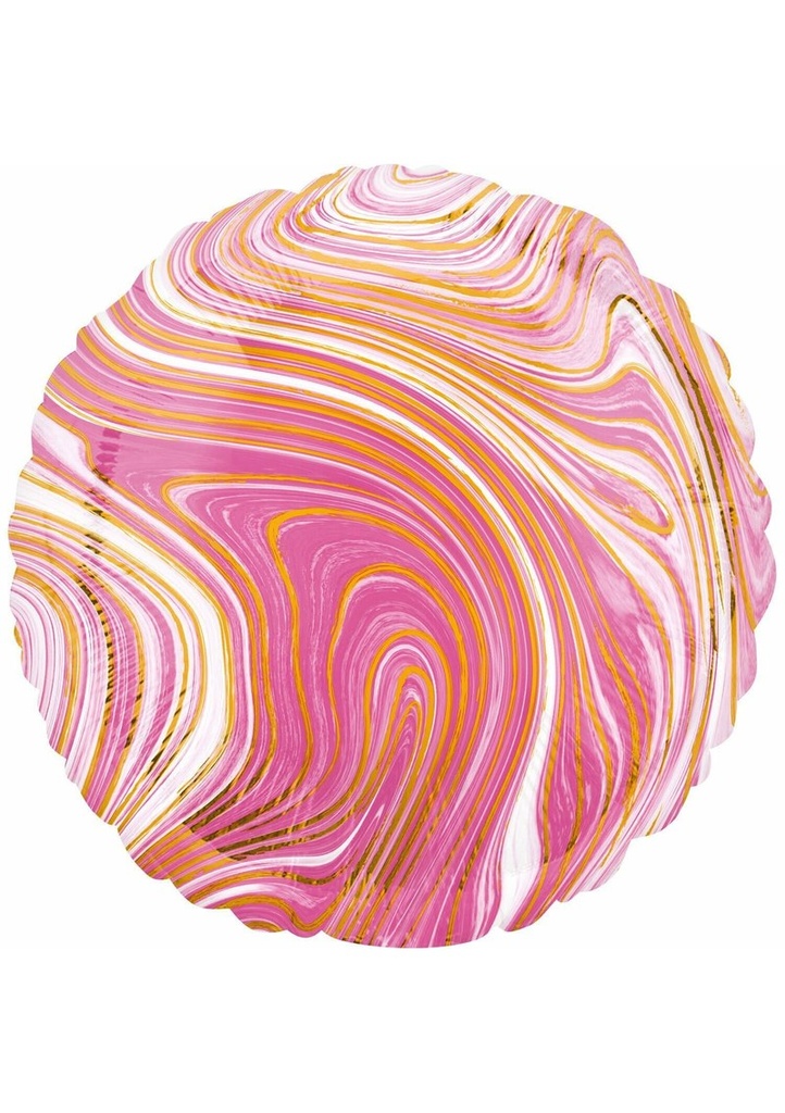 [4208401] Marblez Pink Circle Foil Balloon - 43cm