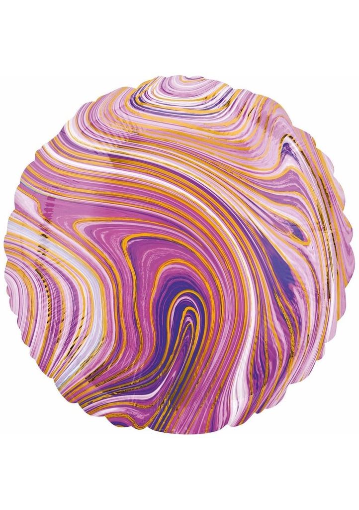Marblez Purple Circle Foil Balloon - 43cm