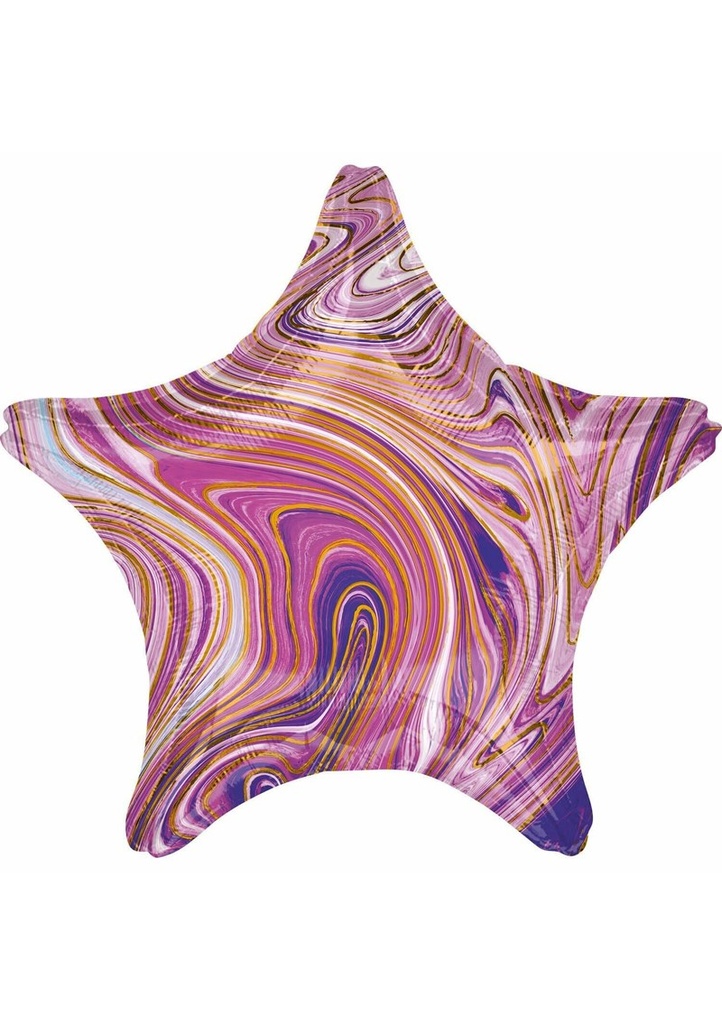 [4210101] Marblez Purple Star Foil Balloon - 43cm