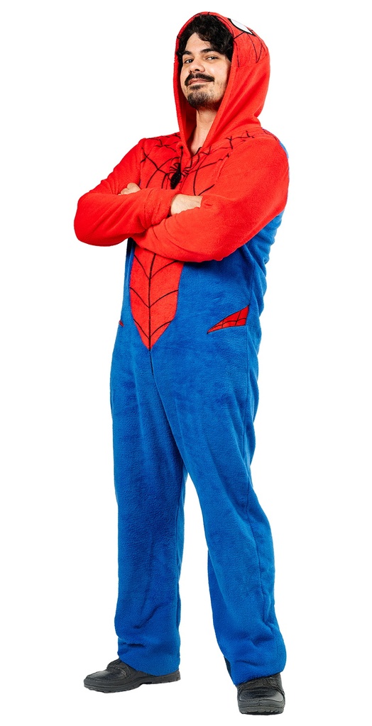 Official Licensed Onesie Spiderman Costume - Adult Size Medium