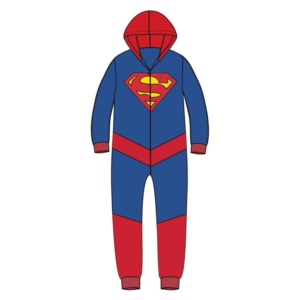 Official Licensed Onesie Superman Costume - Adult Size Small
