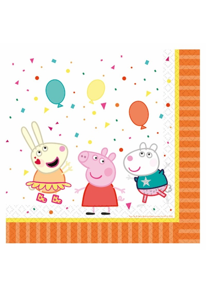 Peppa Pig Party Napkins 33 x 33cm - 16pk