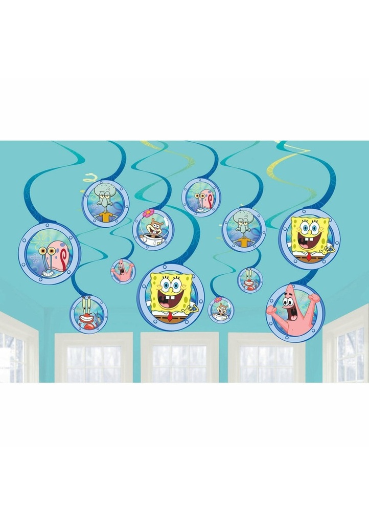 Swirl Decorations SpongeBob - 12pk