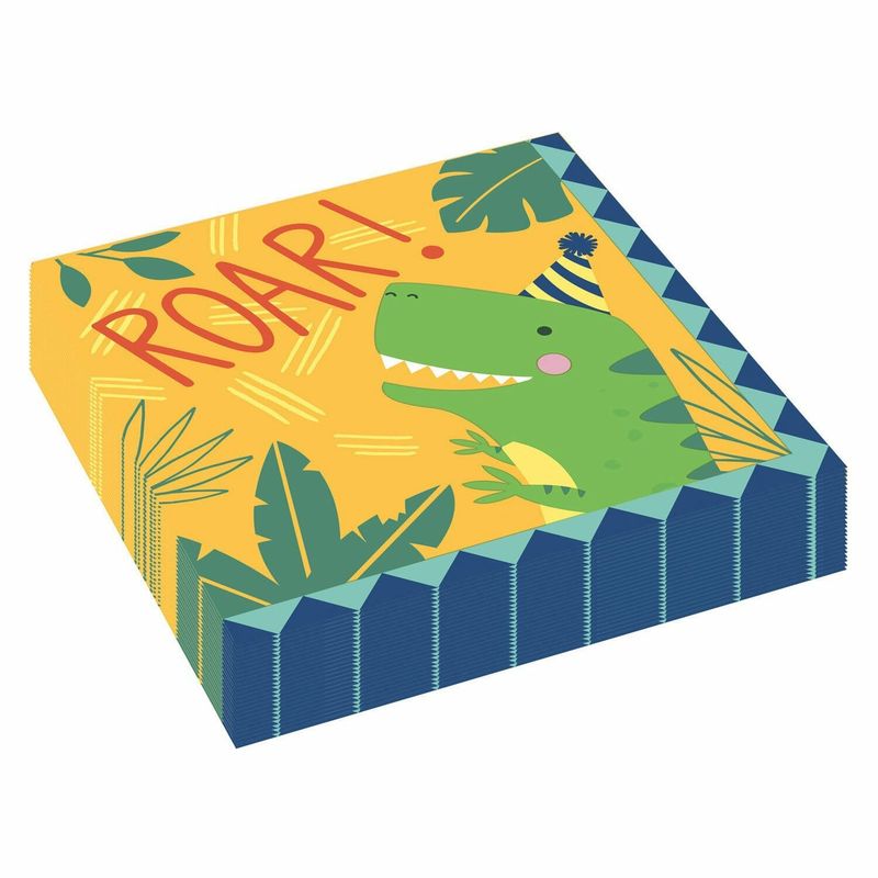 [512270] Dino-Mite Party Napkins 33cm x 33cm - 16pk