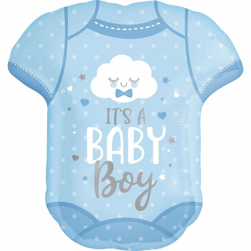 [4191201] Baby Boy Onesie SuperShape Foil Balloon - 55cm x 60cm