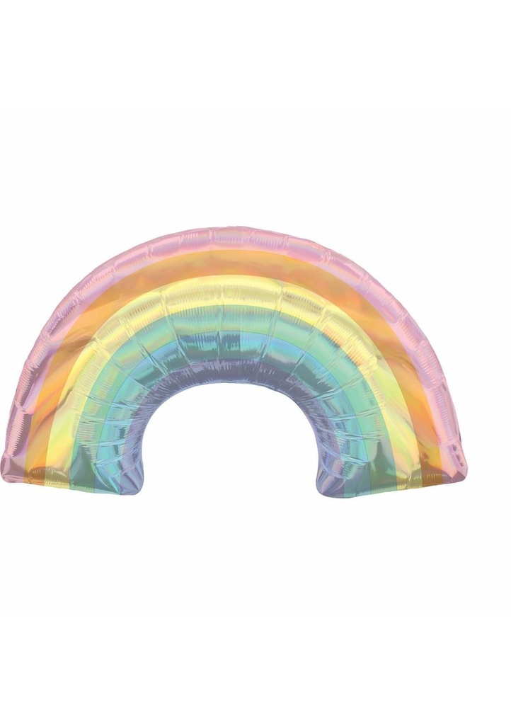Iridescent Pastel Rainbow Supershape Foil Balloon