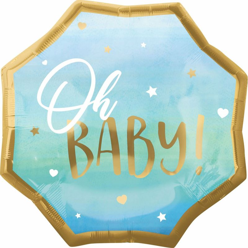 [3973101] Baby Boy SuperShape XL Blue Foil Balloon - 55cm x 55cm