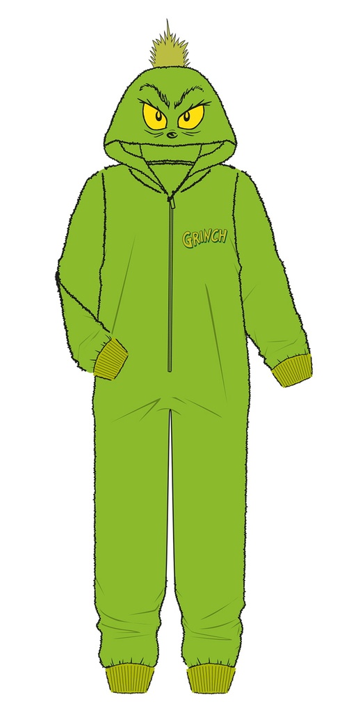 Official Licensed Onesie The Grinch Costume - Adult Size Medium