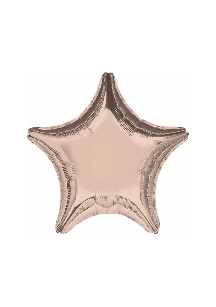 Rose Gold Star Foil Balloon 19"