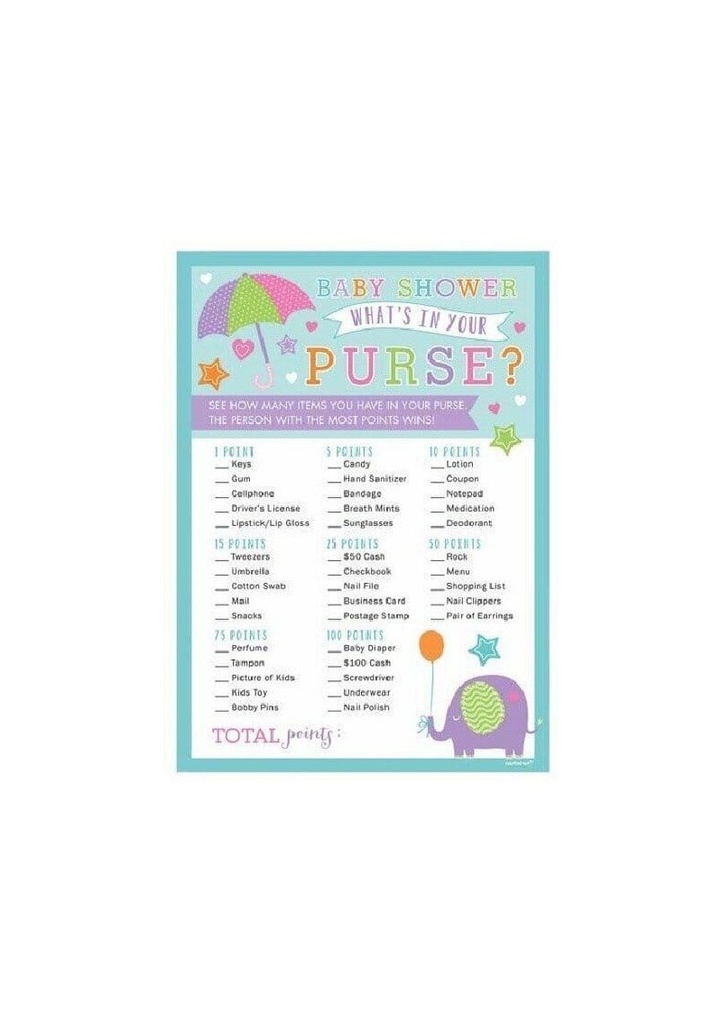 Game What's In Your Purse Game - 24pc