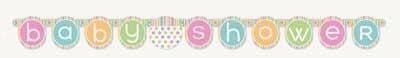 Baby Shower Pastel Jointed Banner - 132cm