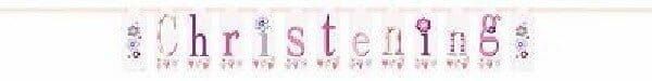 Christening Banner Pink - 7ft