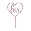 Rose Gold Love Acrylic Cake Topper