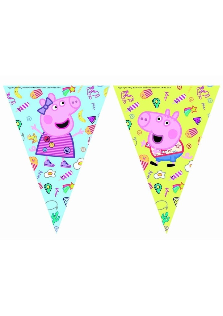Peppa Pig Messy Play Triangle Flag Banner (9 Flags)