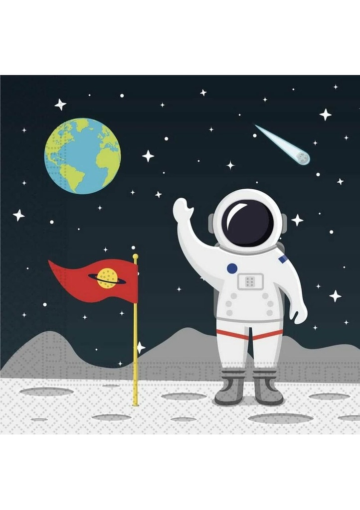 Outer Space Paper Napkins 33x33cm - 20pk
