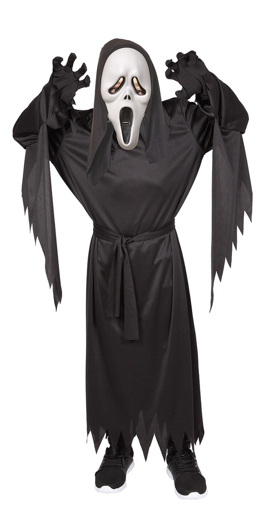 Scary Ghost Face Scream Unisex Costume - Age 5 to 6 Years