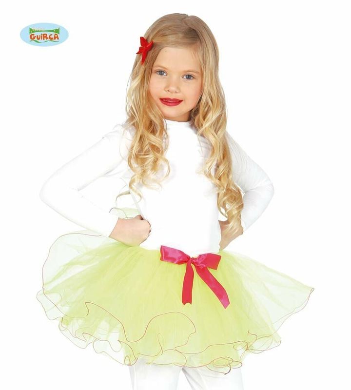 Child Yellow Tutu With Bow (18556) - 25cm