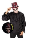 Halloween Top Hat Roses & Skull With Light - Adult One Size