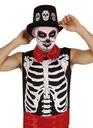 Halloween Top Hat Day Of The Dead With Light - Adult One Size