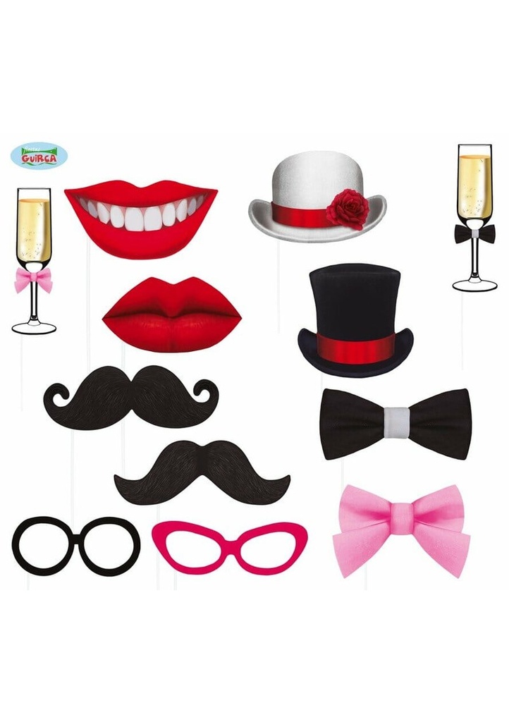 [7243] Photo Props Gala Party - 12pk