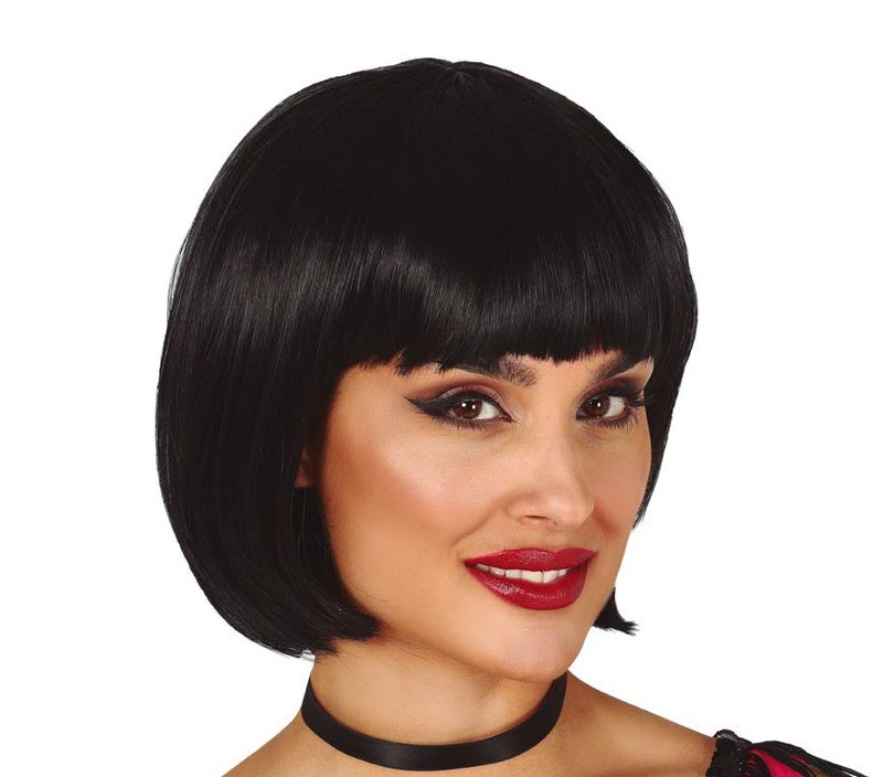 [4432] Black Bob Wig - Adult One Size