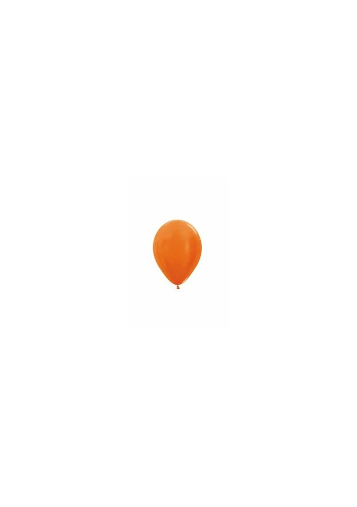 Metallic - Orange Latex Balloon - (5" / 12cm)