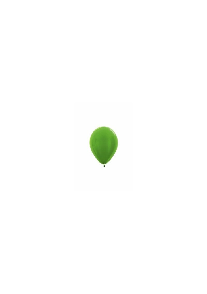 Metallic - Lime Green Latex Balloon - (5" / 12cm)