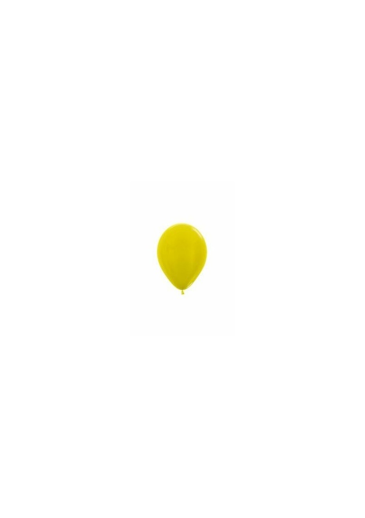 Metallic - Yellow Latex Balloon - (5" / 12cm)