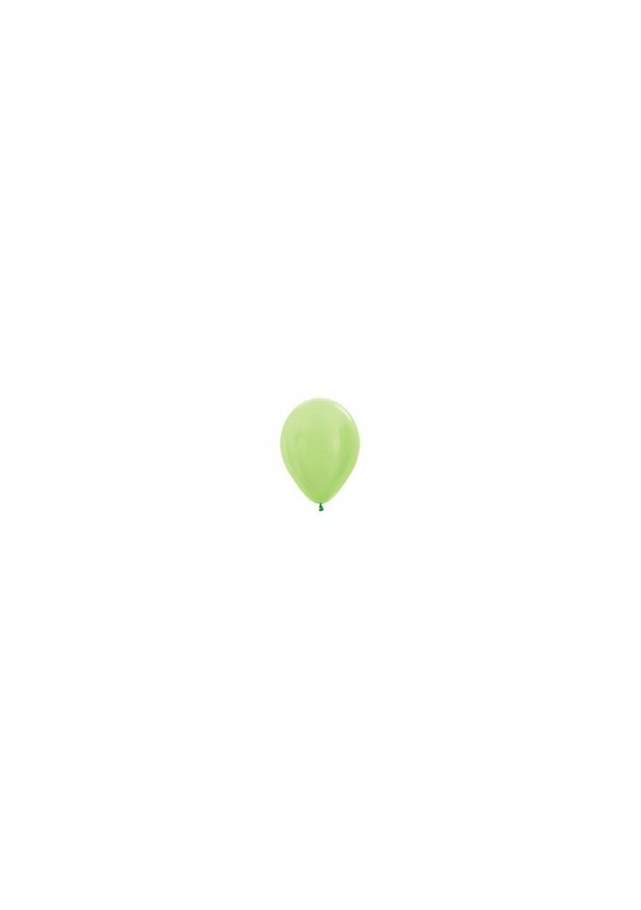 Satin Pearl - Lime Green Latex Balloon - (5" / 12cm)