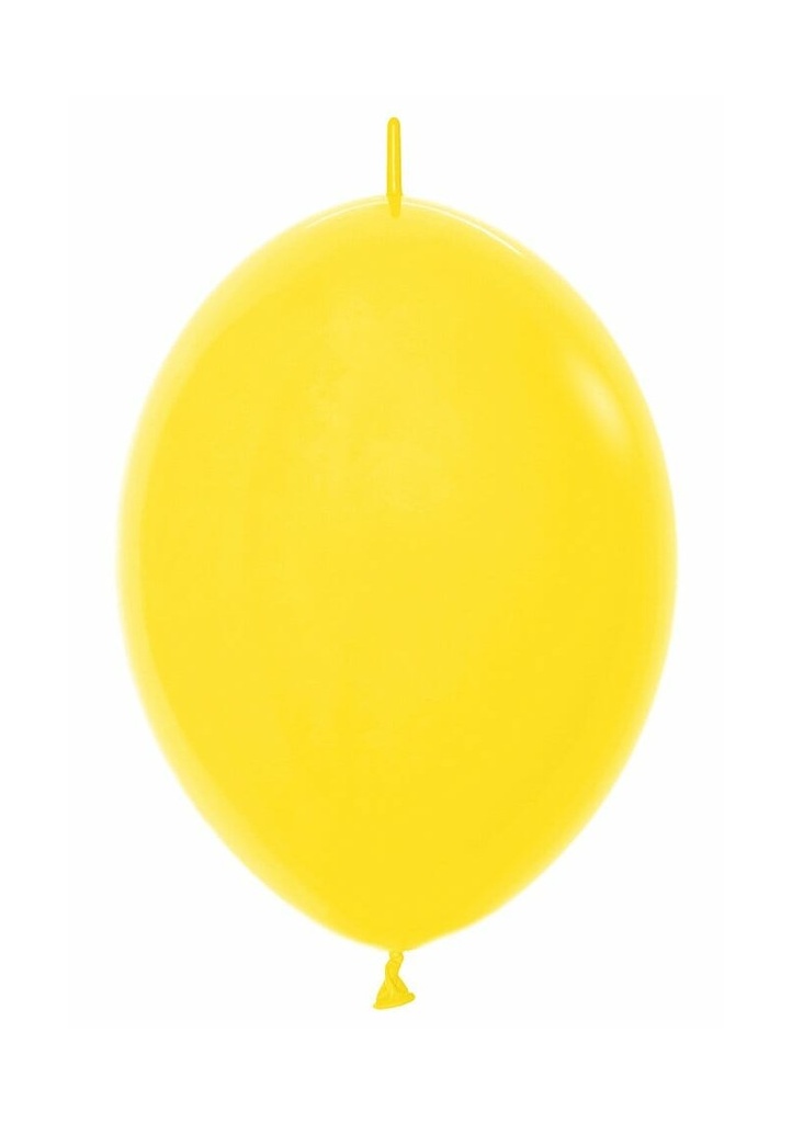 Fashion Solid - Yellow Link-o-Loon Latex Balloon  - (12" / 30cm)